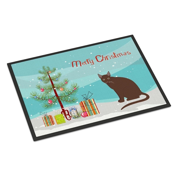 Carolines Treasures 18 x 27 in. Raas Cat Merry Christmas Indoor or Outdoor Mat CK4786MAT - main